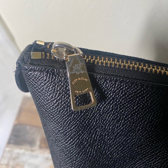 Coach Black Textured Leather Tote - Picture 4 of 14